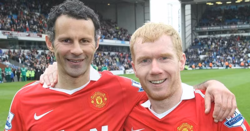 Ryan Giggs y Paul Scholes, leyendas de Manchester United. (Foto: skysports.com) 