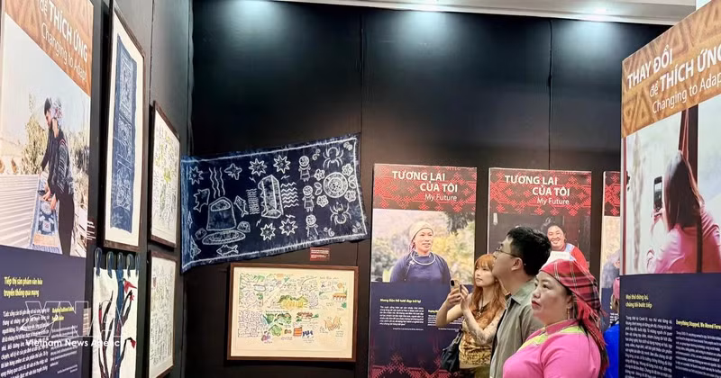 La exposición titulada “Sembrar lo verde en la cima de las nubes” (Foto: VNA)