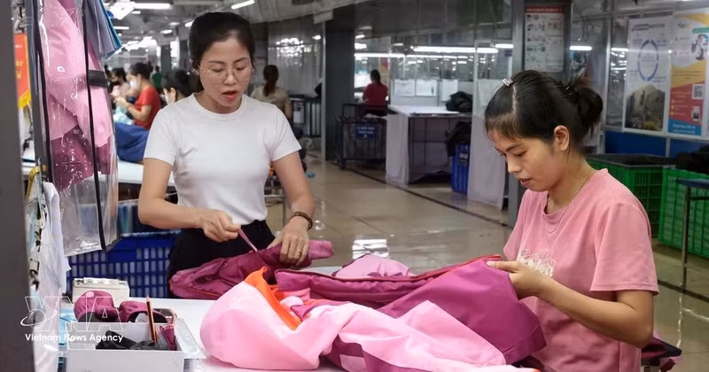 Las fábricas textiles de la provincia de Thai Nguyen exportan productos al mercado de la UE. (Foto: VNA)