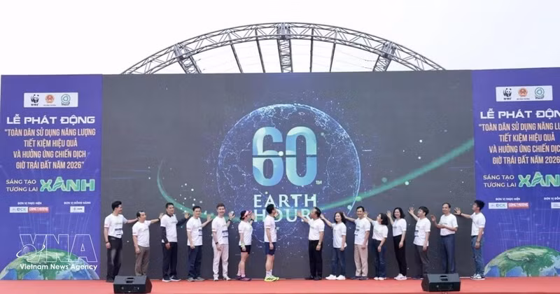 Ceremonia de lanzamiento del Movimiento Nacional para el Uso Eficiente y Ahorrativo de la Energía y Respuesta a la Campaña de la Hora del Planeta 2026. (Foto: VNA)