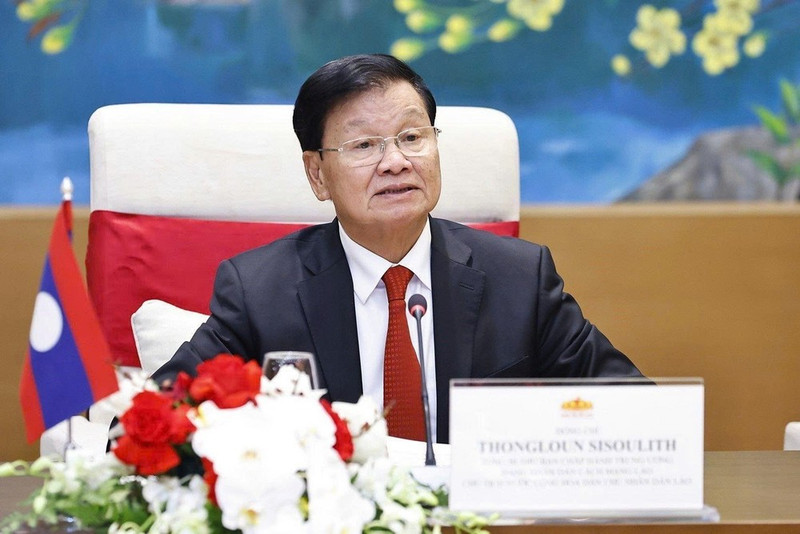 El secretario general del Partido Popular Revolucionario de Laos y presidente de ese país, Thongloun Sisoulith. (Foto: VNA) 