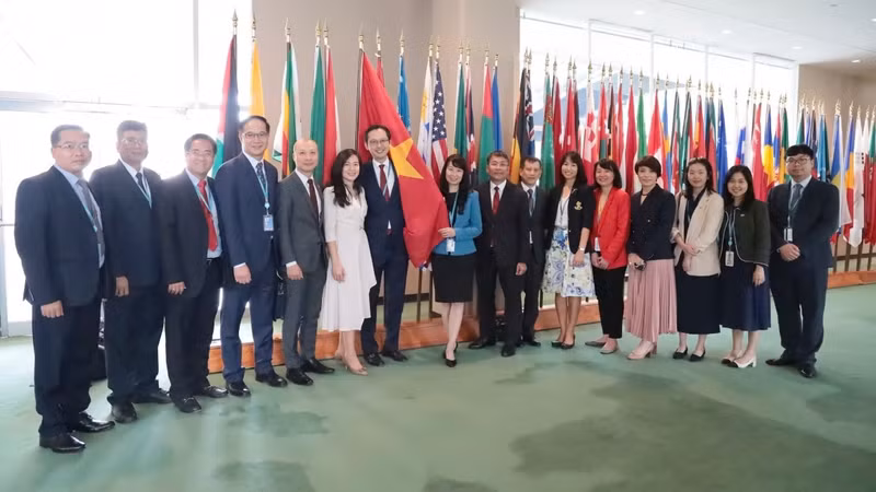 La delegación vietnamita (Fuente: VNA)