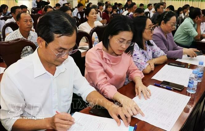 La sureña provincia vietnamita de Dong Thap avanza a buen ritmo en los preparativos para las elecciones de los diputados de la Asamblea Nacional de la XVI Legislatura (Fuente: VNA)
