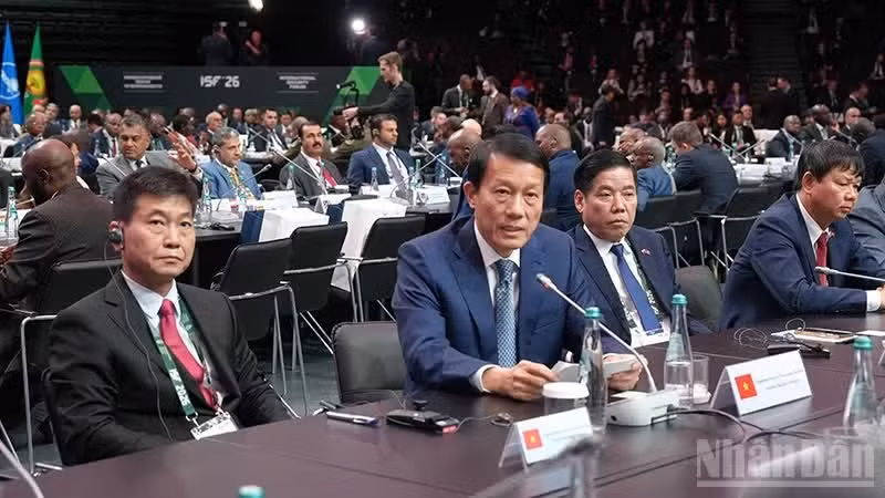 El ministro de Seguridad Pública de Vietnam, general Luong Tam Quang, interviene en el Foro Internacional de Seguridad.