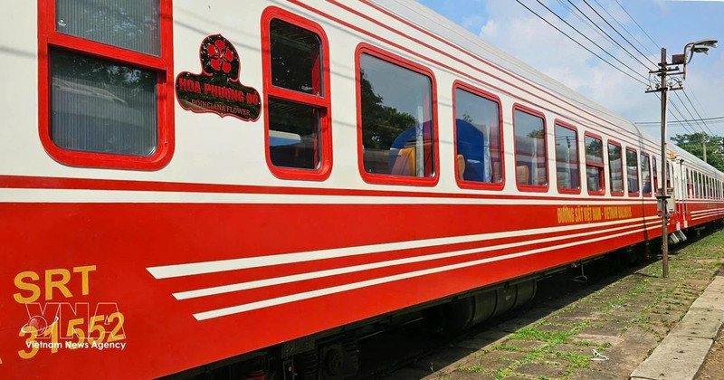 Un vagón de tren de Vietnam diseñado al estilo de Indochina. (Foto: VNA)