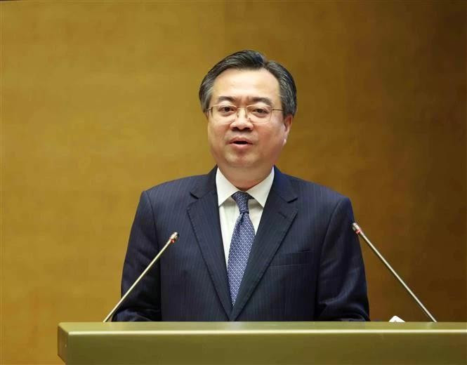 Nguyen Thanh Nghi, miembro del Buró Político, secretario del Comité Central del Partido y jefe de su Comisión de Políticas y Estrategias, en el evento. (Fuente: VNA)