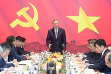 El secretario general del Partido Comunista de Vietnam, To Lam, habla en el acto. (Foto: Nhan Dan)