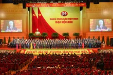 Sesión de clausura del XIII Congreso Nacional del Partido Comunista de Vietnam. (Foto: Nhan Dan)