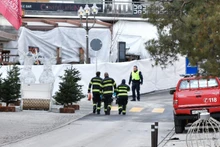 El lugar del incendio. (Foto: Xinhua/VNA)