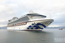 El crucero Diamond Princess atraca en el Puerto Internacional de Cam Ranh, provincia de Khanh Hoa. (Foto: Nhan Dan)