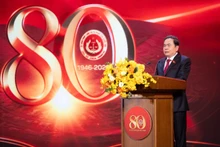 El presidente de la Asamblea Nacional de Vietnam, Tran Thanh Man, habla en el evento (Foto: quochoi.vn)