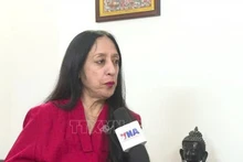La profesora Reena Mahwar, de la Universidad de Delhi. (Foto: VNA)