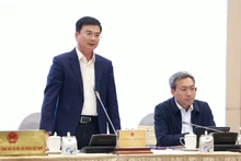 El vicegobernador del BEV Pham Thanh Ha habla en la cita. (Foto: VGP)