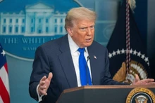 El presidente estadounidense, Donald Trump, durante un discurso en la Casa Blanca. (Foto: Xinhua/VNA)