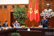 El primer ministro vietnamita, Pham Minh Chinh, habla en el evento. (Foto: Nhan Dan)