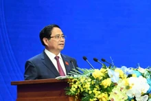El primer ministro de Vietnam, Pham Minh Chinh habla en la cita. (Foto: Nhan Dan)