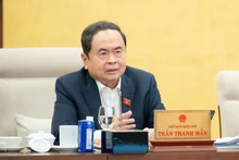 El presidente de la Asamblea Nacional, Tran Thanh Man, interviene en el evento (Foto: Nhan Dan)