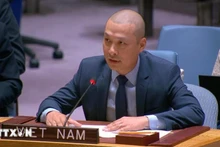 El ministro consejero Nguyen Hoang Nguyen, representante permanente adjunto de Vietnam ante la ONU. (Foto: VNA)