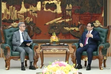 [Foto] Premier vietnamita recibe al canciller de Laos