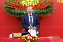 El secretario general del PCV, To Lam, habla en la cita. (Foto: Nhan Dan)