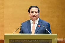 El primer ministro de Vietnam, Pham Minh Chinh, habla en la cita. (Foto: Nhan Dan)