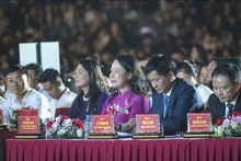 La vicepresidenta Vo Thi Anh Xuan en el festival (Foto: VNA)