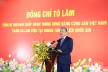 El secretario general del Partido Comunista de Vietnam, To Lam, interviene en el evento. (Foto: Nhan Dan)