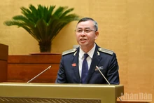 El auditor general del Estado, Ngo Van Tuan, habla en el evento. (Foto: VNA)