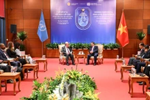 El primer ministro de Vietnam, Pham Minh Chinh, se reúne con el secretario general de las Naciones Unidas, António Guterres. (Foto: Nhan Dan)