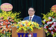 El primer ministro Pham Minh Chinh habla en la cita. (Foto: VNA)