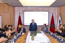 El presidente de la Asamblea Nacional (AN) de Vietnam, Tran Thanh Man, habla en el evento. (Foto: VNA)