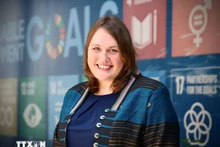 Kendra Rinas, jefa de la delegación de la Organización Internacional para las Migraciones (OIM) en Vietnam. (Foto: VNA)