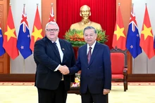 [Foto] Líder partidista de Vietnam recibe al presidente del Parlamento de Nueva Zelanda