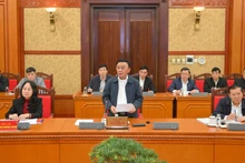 [Foto] Reunión sobre tareas de comunicación del XIV Congreso Nacional del Partido Comunista de Vietnam