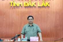 El primer ministro de Vietnam, Pham Minh Chinh, habla en el evento.(Foto: VNA)