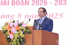 El primer ministro vietnamita, Pham Minh Chinh, habla en el evento. (Foto: Nhan Dan)