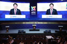 El presidente de Vietnam, Luong Cuong, interviene en la Cumbre de Directores Ejecutivos de APEC 2025. 