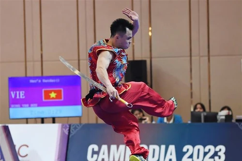 El wushuista vietnamita Nong Van Huu. (Fotografía: VNA)
