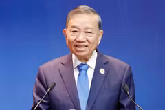 El secretario general del Partido Comunista y presidente de Vietnam, To Lam, interviene en la cita. (Foto: Nhan Dan)