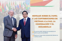 Mensaje sobre el papel y las contribuciones de Vietnam a la paz, la cooperación y el desarrollo