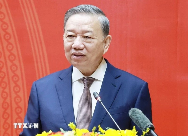El secretario general del Partido Comunista de Vietnam, To Lam. (Fotografía: VNA)