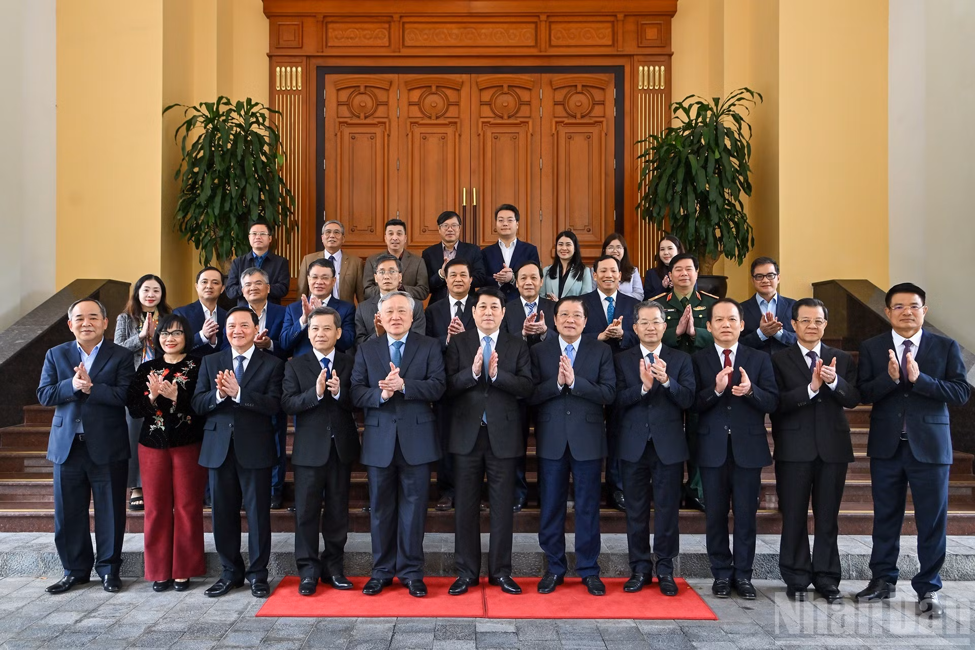 Los delegados en el acto.