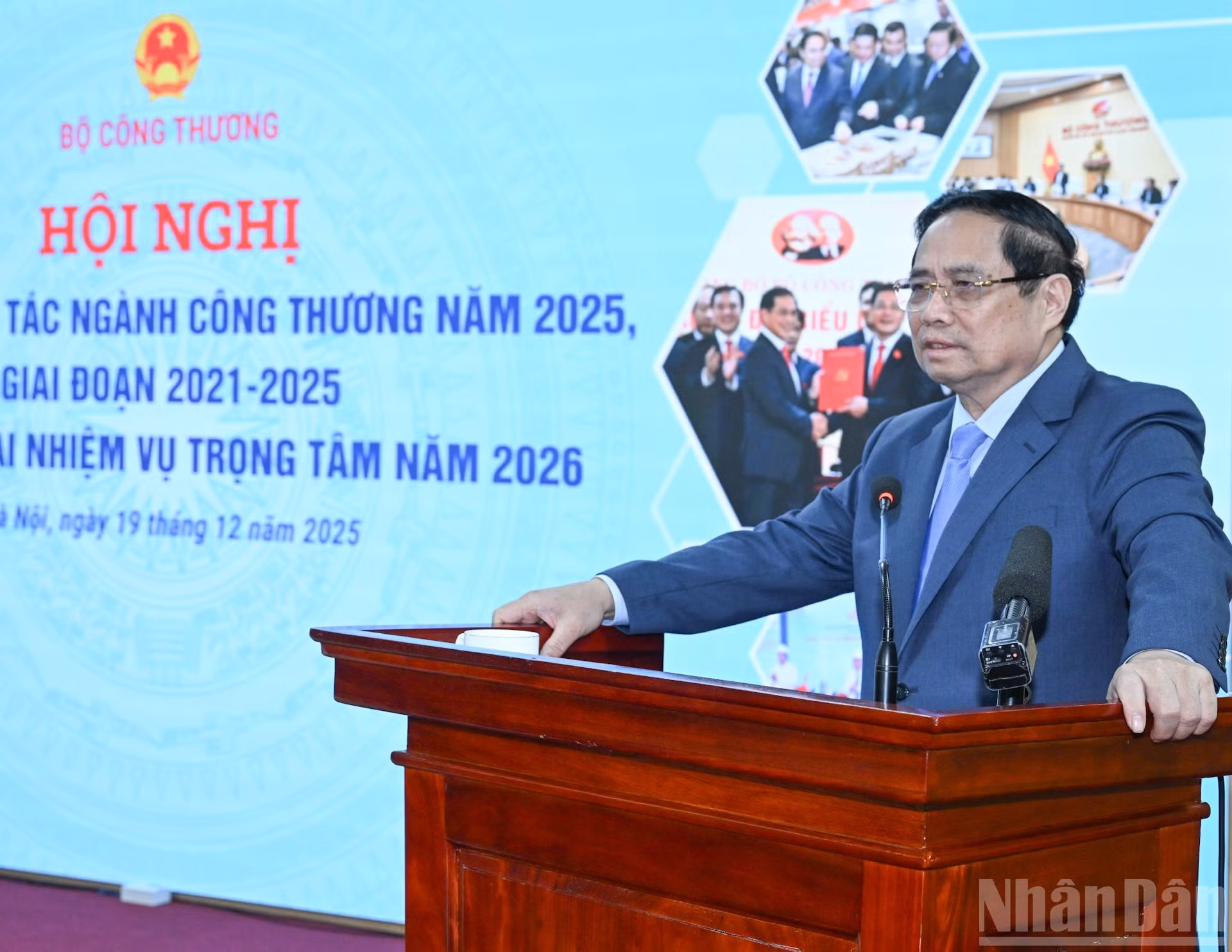El primer ministro de Vietnam, Pham Minh Chinh, habla en la cita.