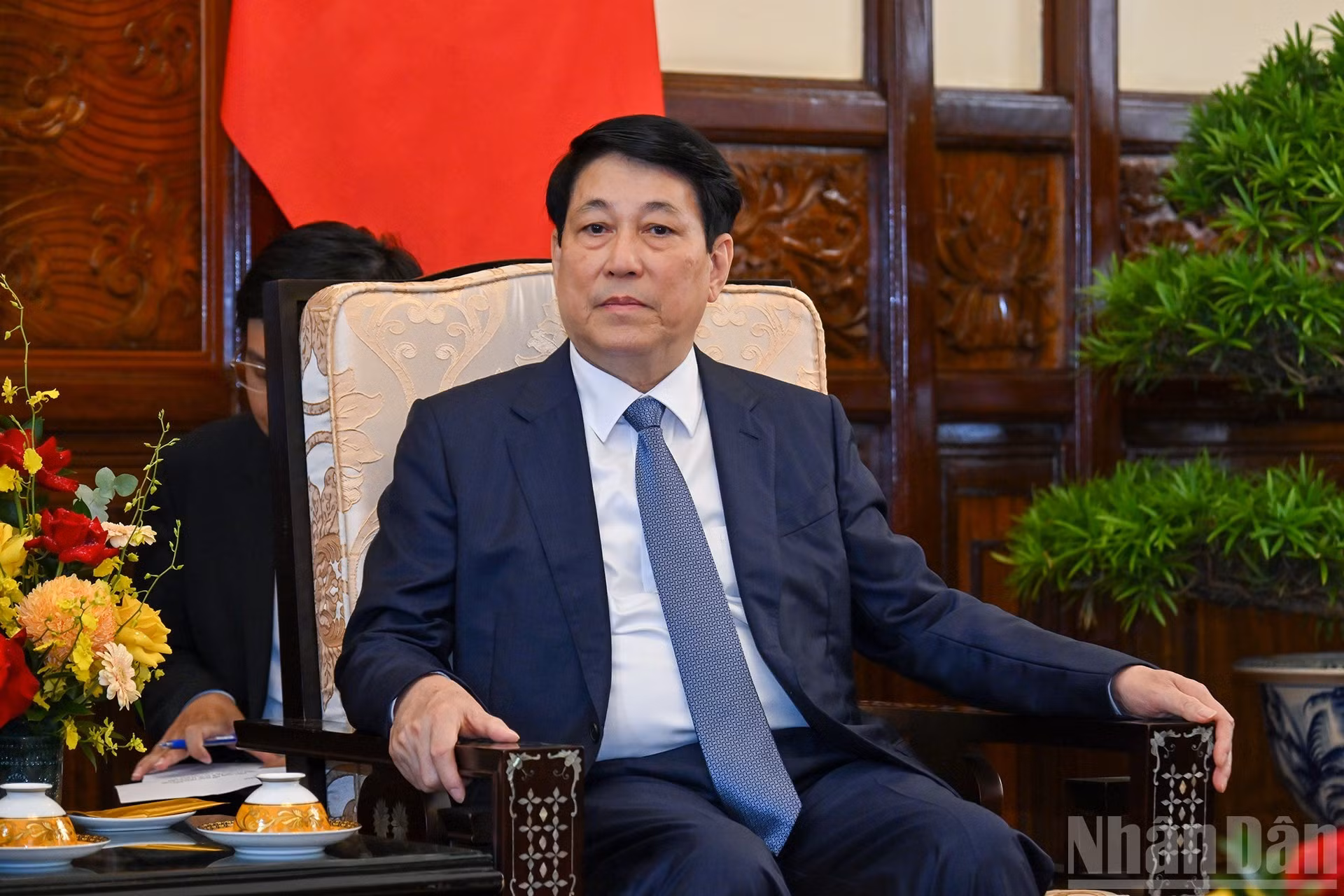 El jefe del Estado vietnamita habla en la cita.