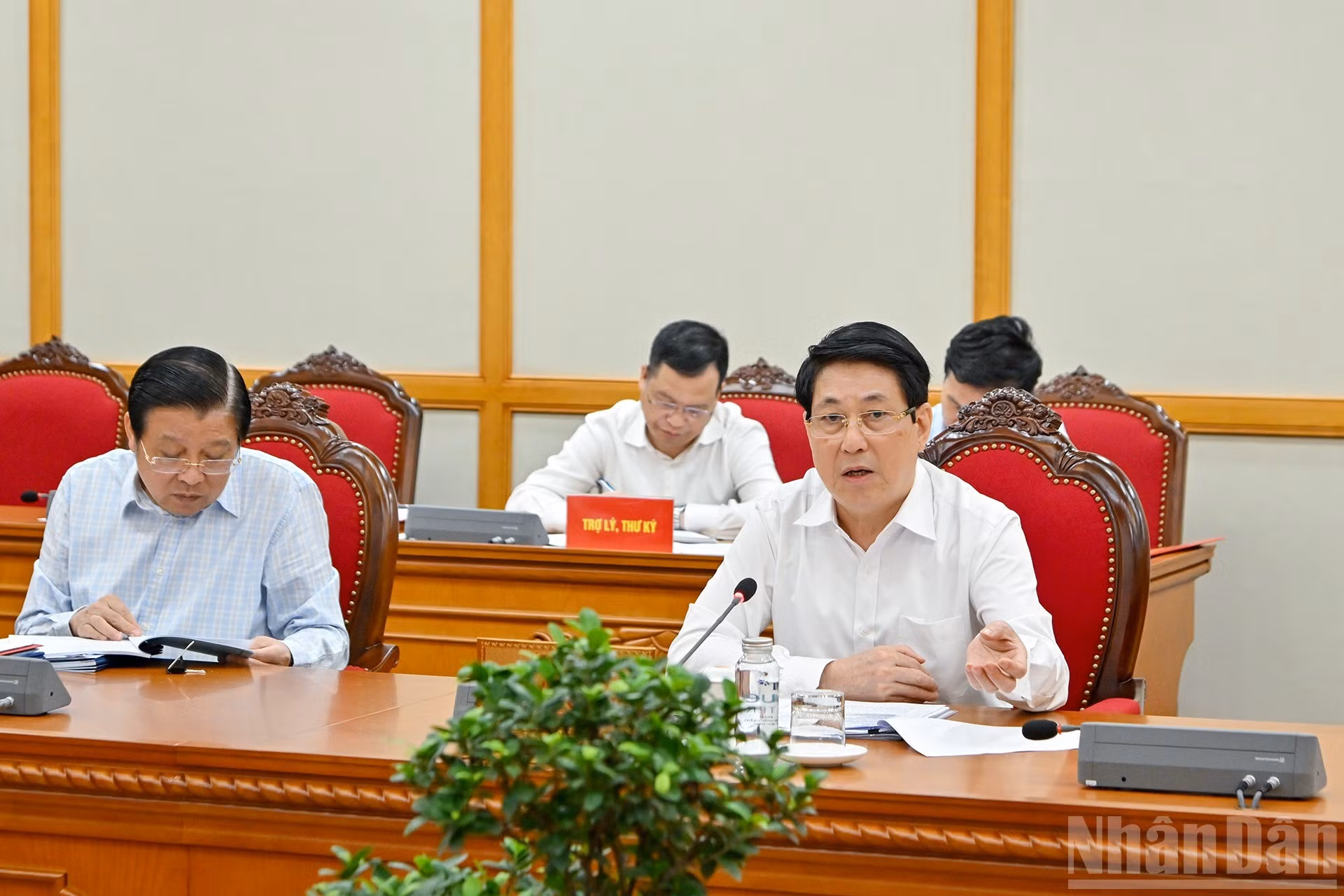 El presidente Luong Cuong en la reunión.