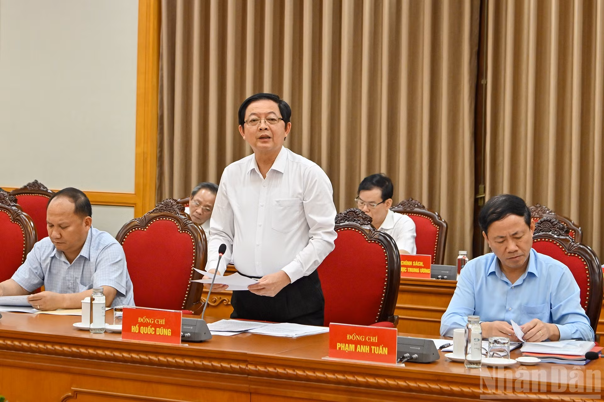 El secretario del Comité del Partido de Gia Lai, Ho Quoc Dung habla en el evento.