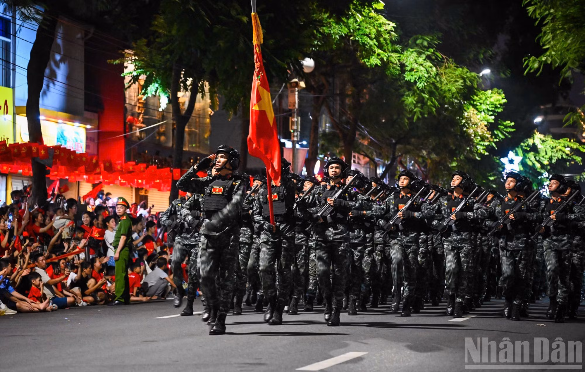 Bloque masculino de fuerzas especiales de la Policía.