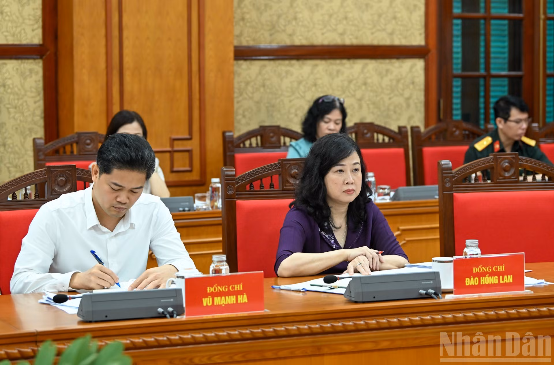 La ministra de Salud Pública, Dao Hong Lan, en a la reunión.