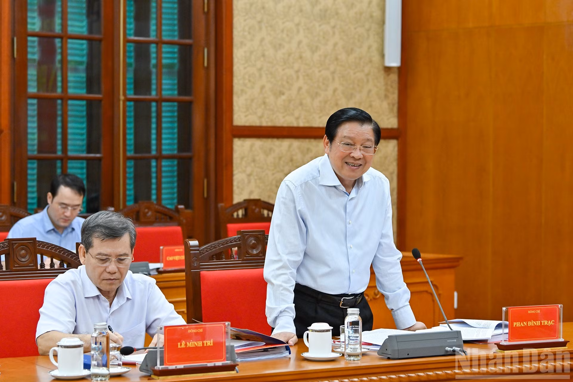 El miembro del Buró Político, secretario del Comité Central del Partido Comunista de Vietnam y jefe de su Comisión de Asuntos Internos, Phan Dinh Trac, en el evento.
