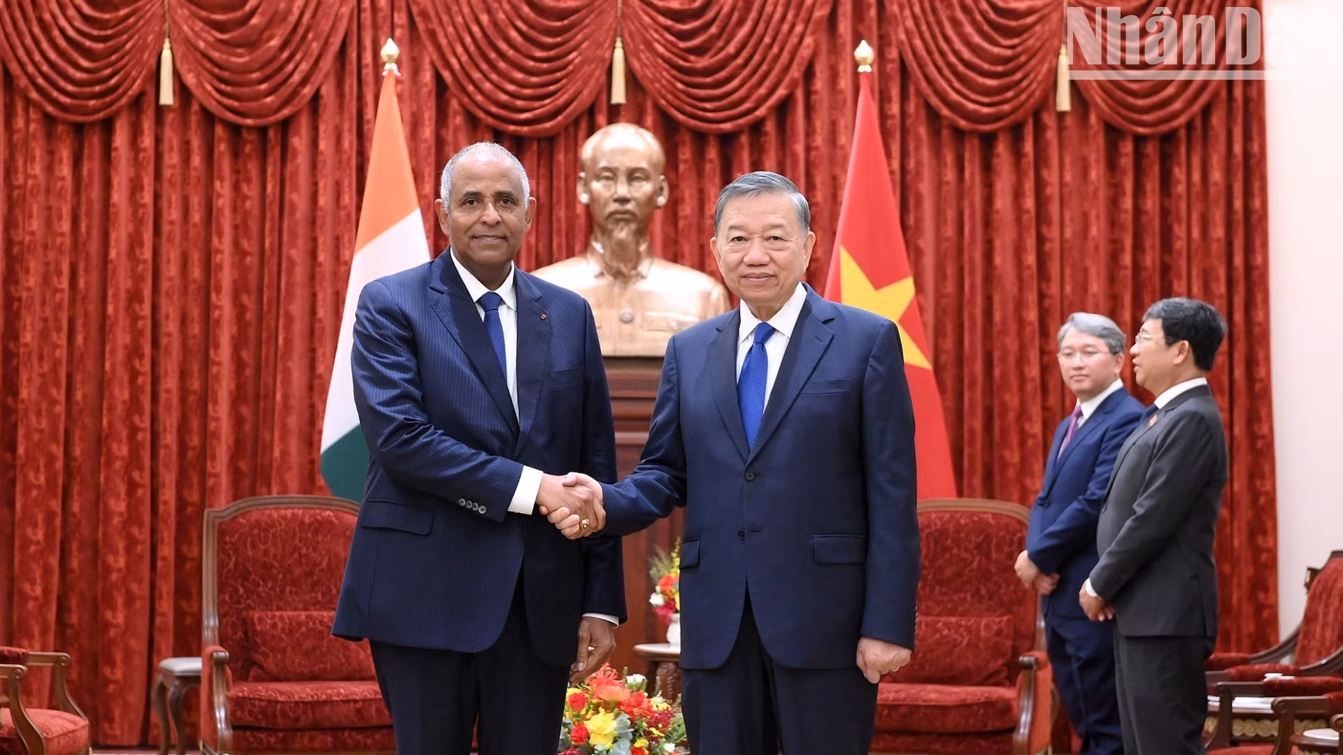 [Foto] Máximo dirigente de Vietnam recibe al presidente de Asamblea Nacional de Costa de Marfil